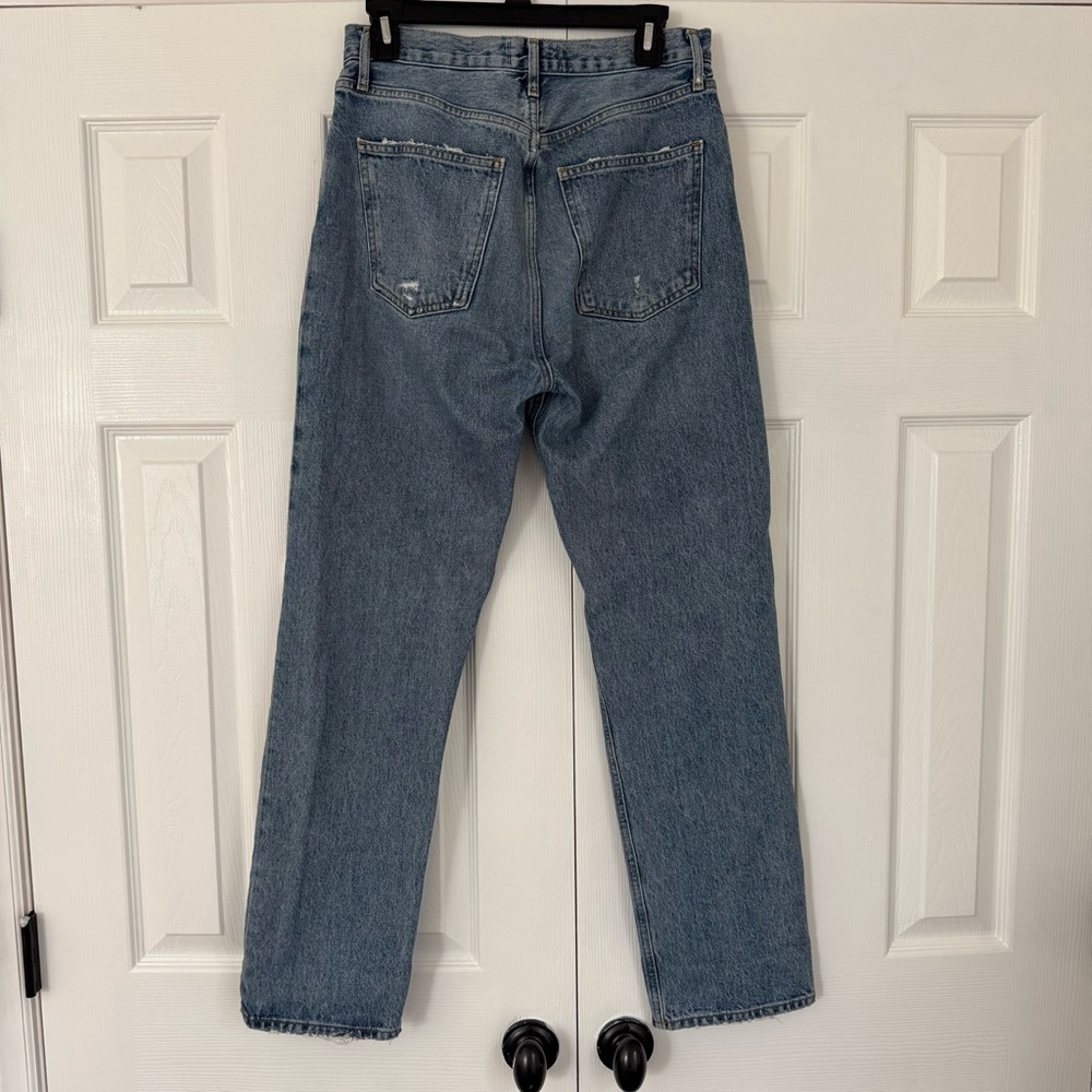 AGOLDE Pinch Waist 90s High Rise Straight Jean in Rule, Size 27 - Picture 7 of 10